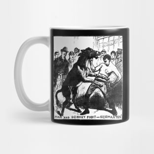 Man and Donkey Fight Mug